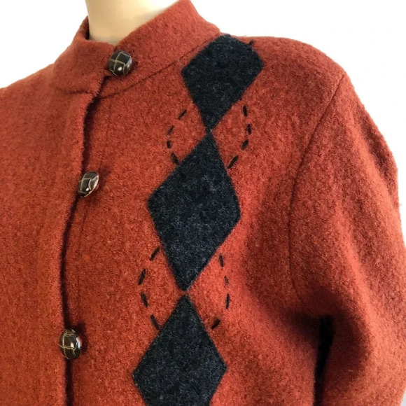Vintage Wool Cardigan Jacket / Sweater Coat - Picture 7 of 8